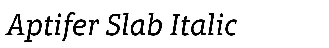 Aptifer Slab Italic
